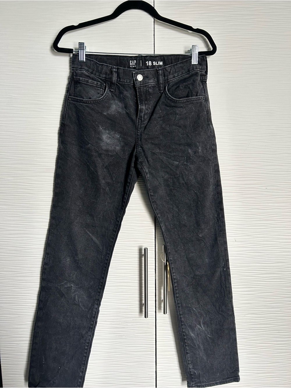 GAP Slim Black Washed Kids Jeans